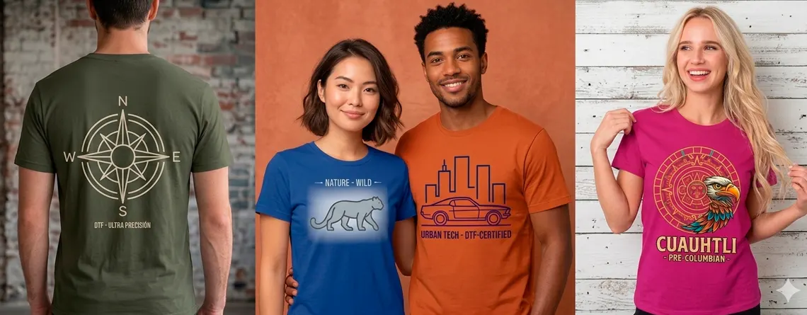 camiseta personalizada con impresión DTF de alta calidad