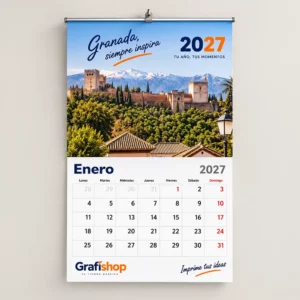 Calendario de pared con varilla personalizado