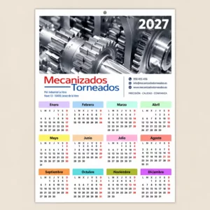 Calendario de pared en una sola lámina personalizado para empresas