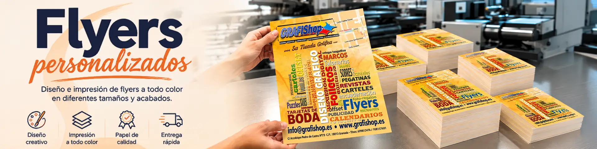 Flyers personalizados impresos a todo color