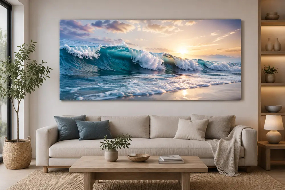 Sí, me parece una muy buena elección. Nombre de archivo: lienzo-personalizado-gran-formato.webp Y para aprovecharla bien a nivel SEO: ALT: Lienzo personalizado de gran formato decorando un salón moderno
