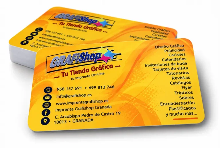 Tarjetas de visita personalizadas con laminado mate, un acabado elegante y sofisticado que reduce los reflejos y aporta una agradable sensación al tacto.