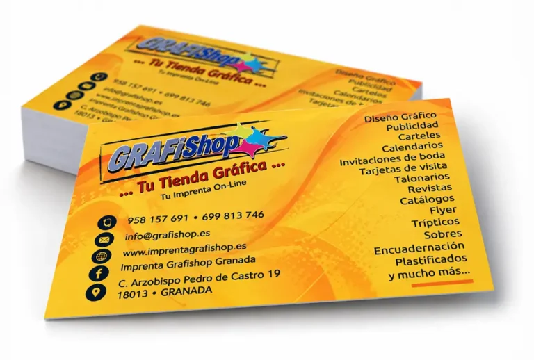 Tarjetas de visita personalizadas con laminado mate