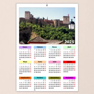 Calendario personalizado 2025 una lamina Imprenta grafishop