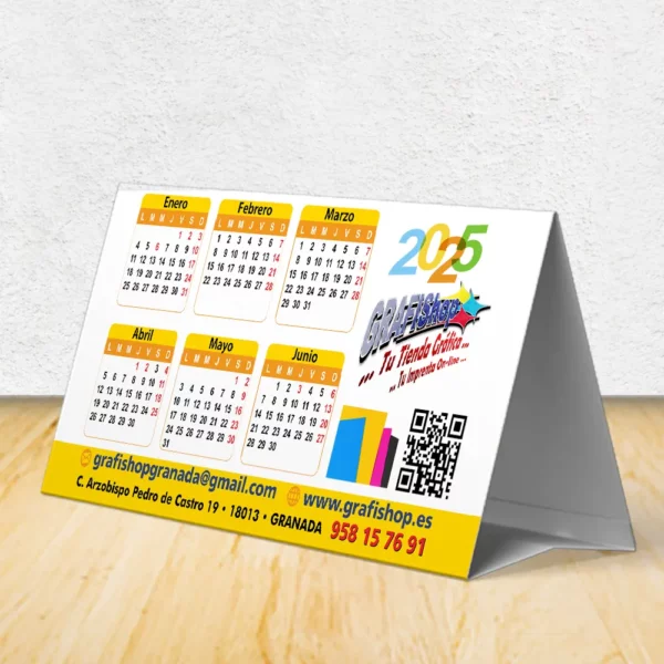 Calendarios de sobremesa barraca 2025 2 fotos Grafishop