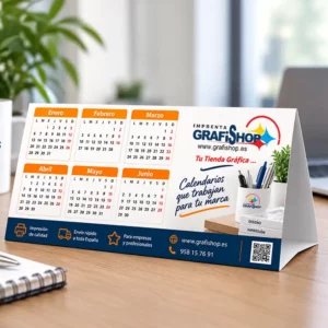 Calendario de sobremesa tipo barraca personalizado para empresas