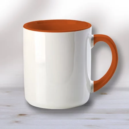 Taza naranja personalizada con impresión de alta calidad