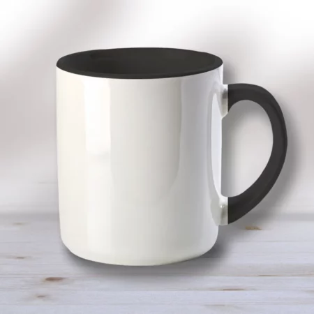 Taza negra personalizada con diseño único