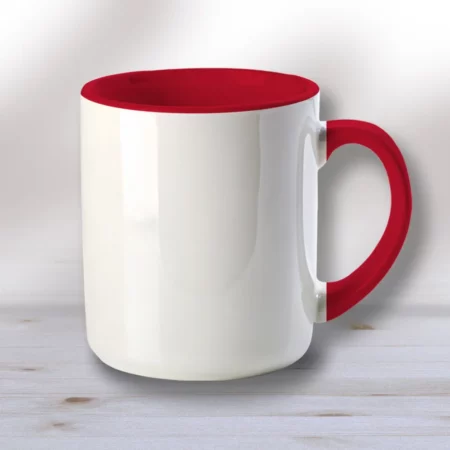 Taza roja personalizada con diseño único