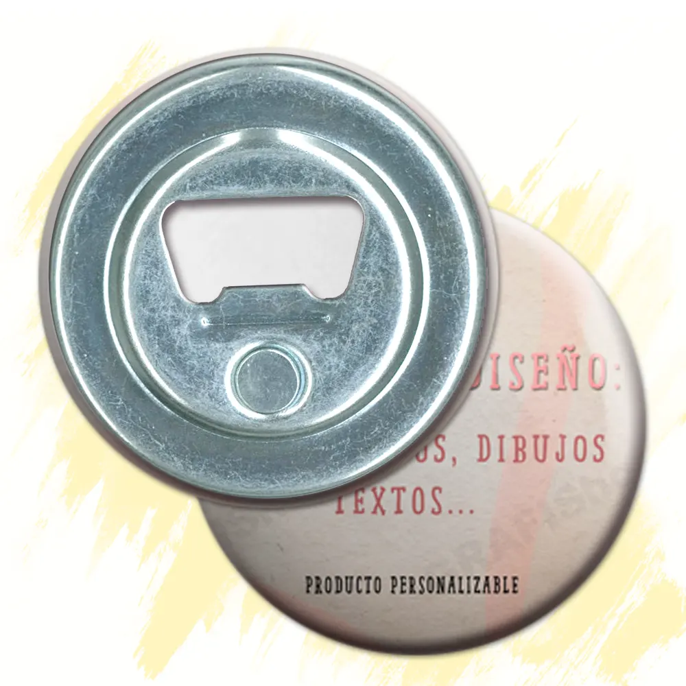 Chapas abrebotellas con imanes personalizados, perfectas como regalo o detalle promocional. Grafishop.