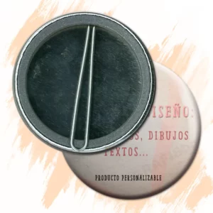 Chapas personalizadas con clip, ideales para eventos, empresas y promociones. Grafishop