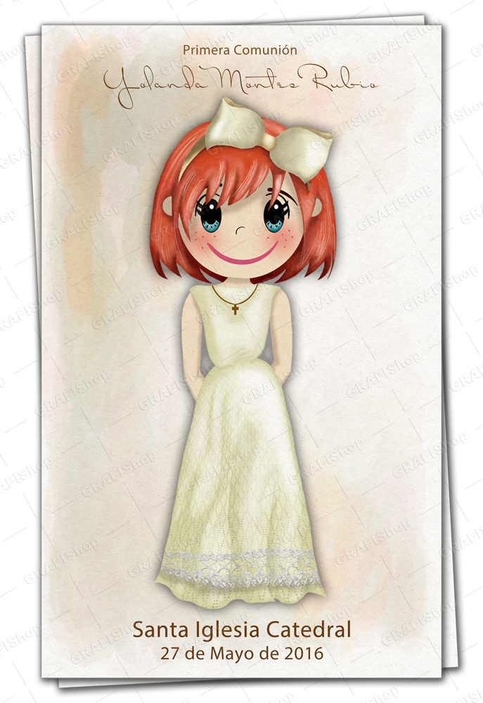 Recordatorio de Comunión Modelo 4 elegante y clásico